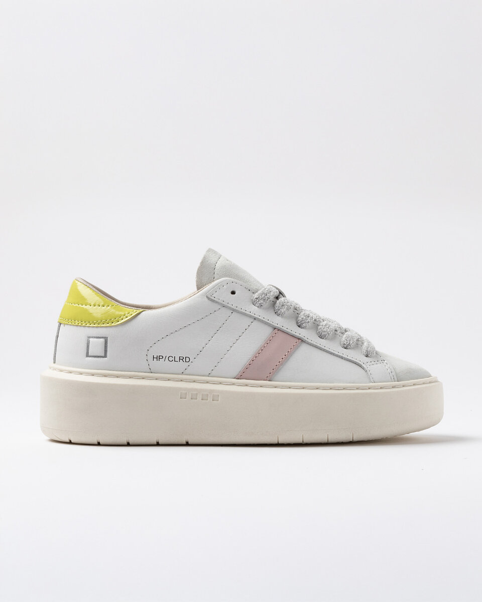 Hill Low PLATEFORME BASSE BLANCHE-CITRON