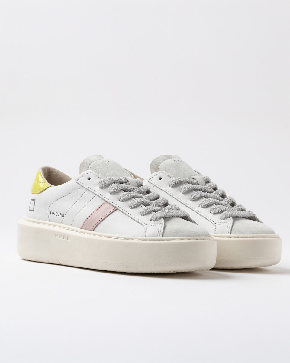 Hill Low PLATEFORME BASSE BLANCHE-CITRON