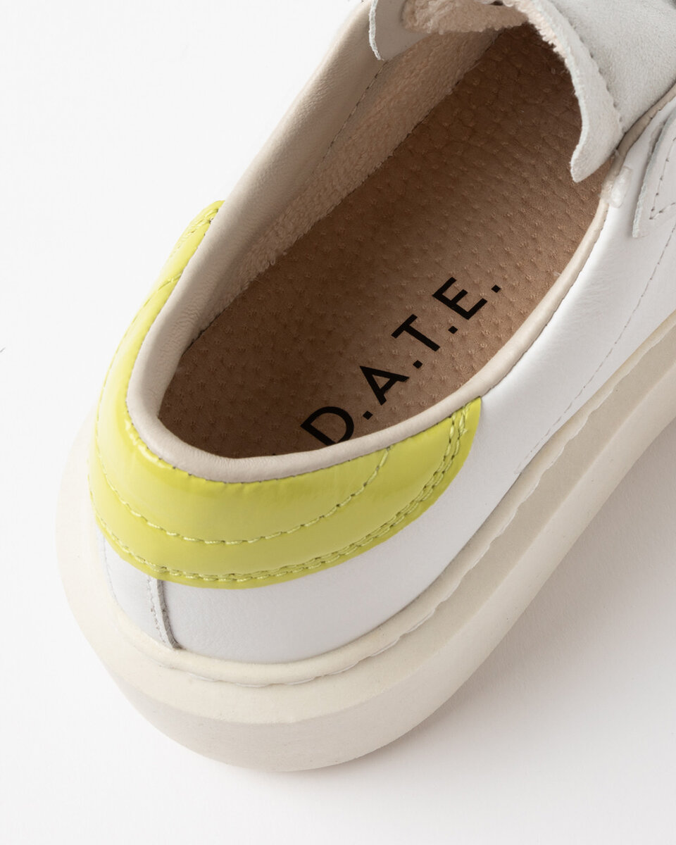 Hill Low PLATEFORME BASSE BLANCHE-CITRON