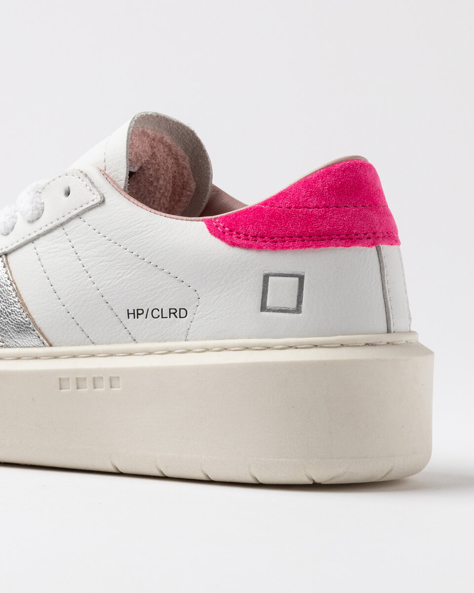Hill Low PLATEFORME BASSE BLANCHE-FUXIA