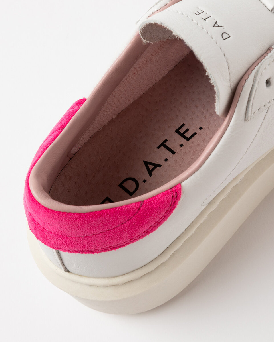 Hill Low PLATEFORME BASSE BLANCHE-FUXIA