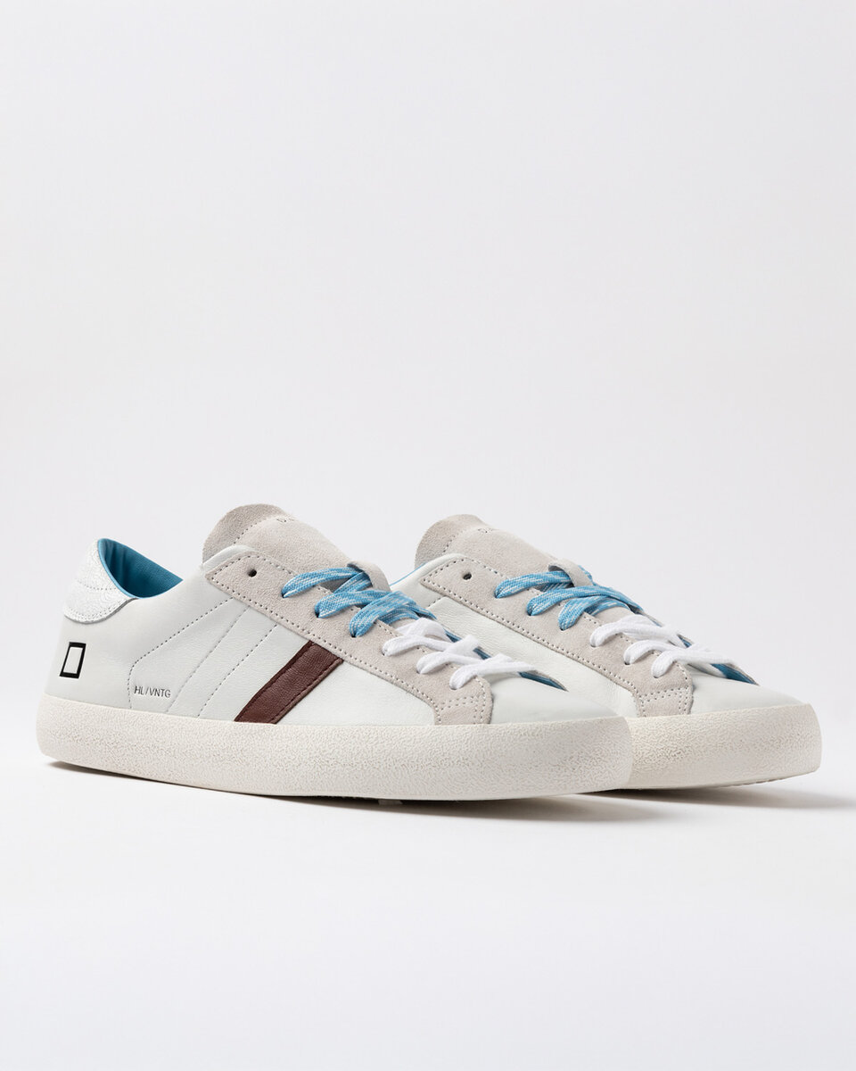 Hill Low Vintage Calf BLANC-TURQUOISE