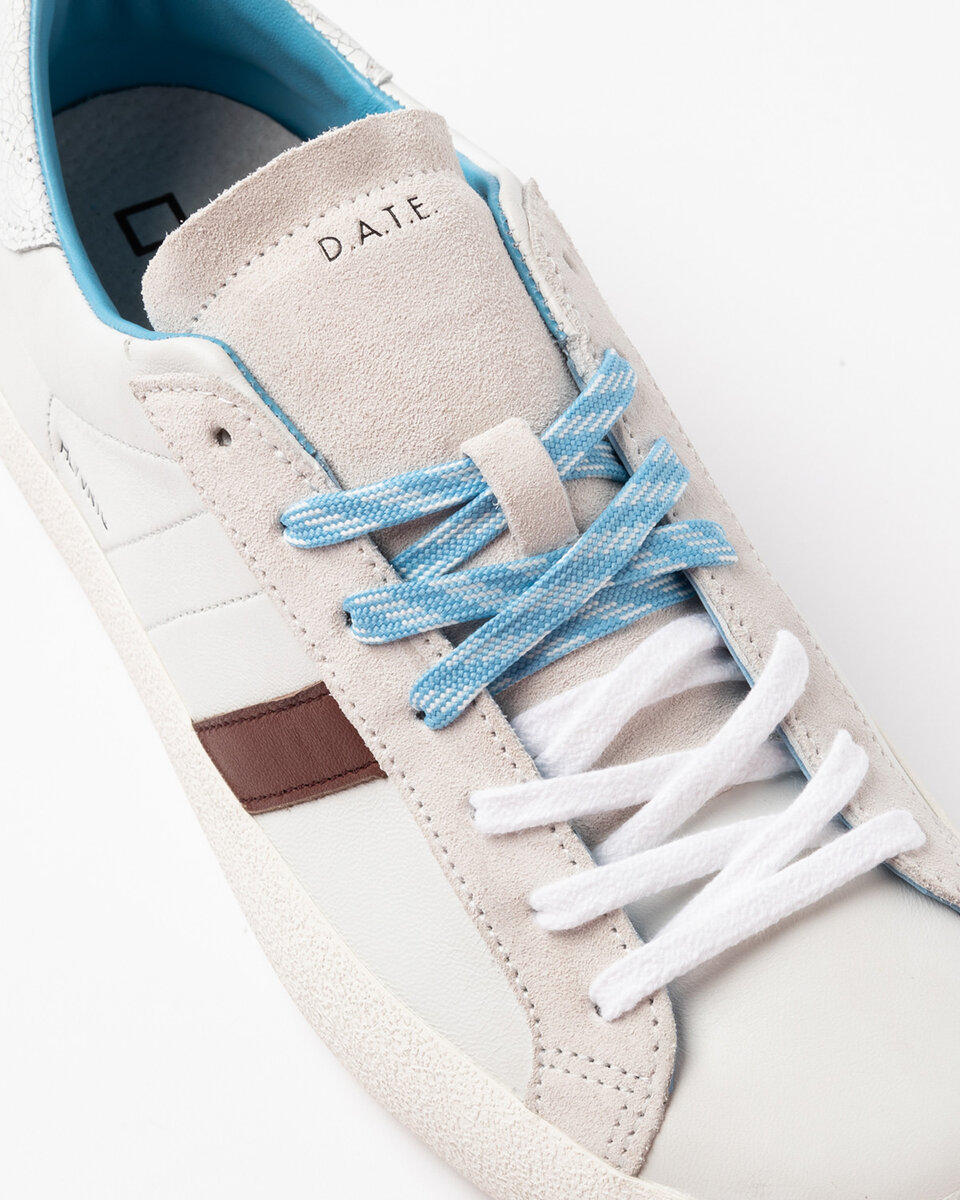 Hill Low Vintage Calf BLANC-TURQUOISE