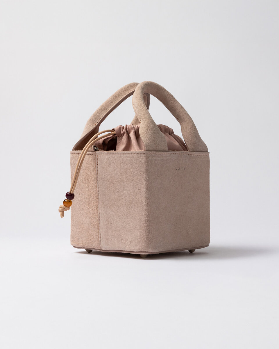 SAC CUBO EN DAIM ROSE